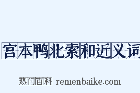 宫本鸭北索和近义词是什么意思的图片